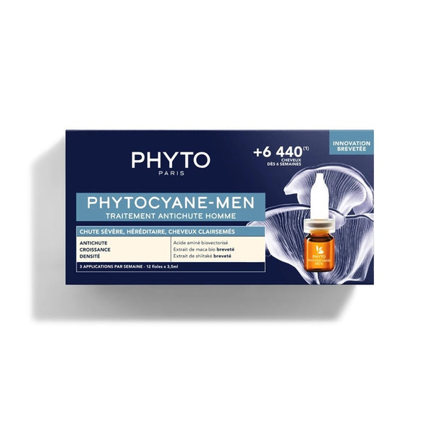 PHYTO AMPOLLAS PHYTOCYANE HOMBRE CAIDA SEVERA, HEREDITARIA Y CABELLO FINO