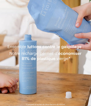 Recarga gel limpiador ultra suave para bebé  con glicerina vegetal BIO 800ml