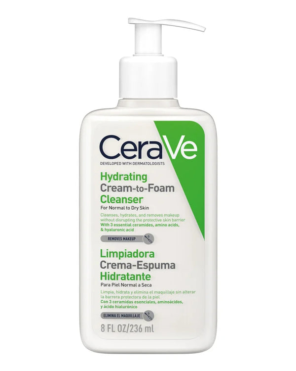 CERAVE GEL LIMPIADOR CREAM TO FOAM 1 ENVASE 473 ml