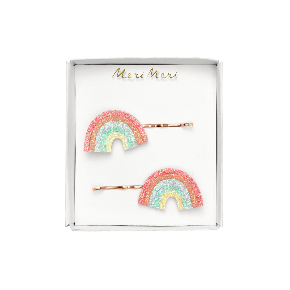 2 Horquillas Rainbow Glitter Meri Meri