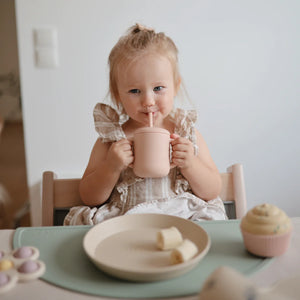 SILICONE TRAINING CUP + STRAW (ROSITA)